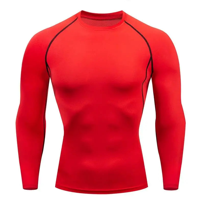 Maglia Compressiva Da Uomo A Maniche Lunghe Per Allenamento Palestra Ad Asciugatura Rapida Fitness
