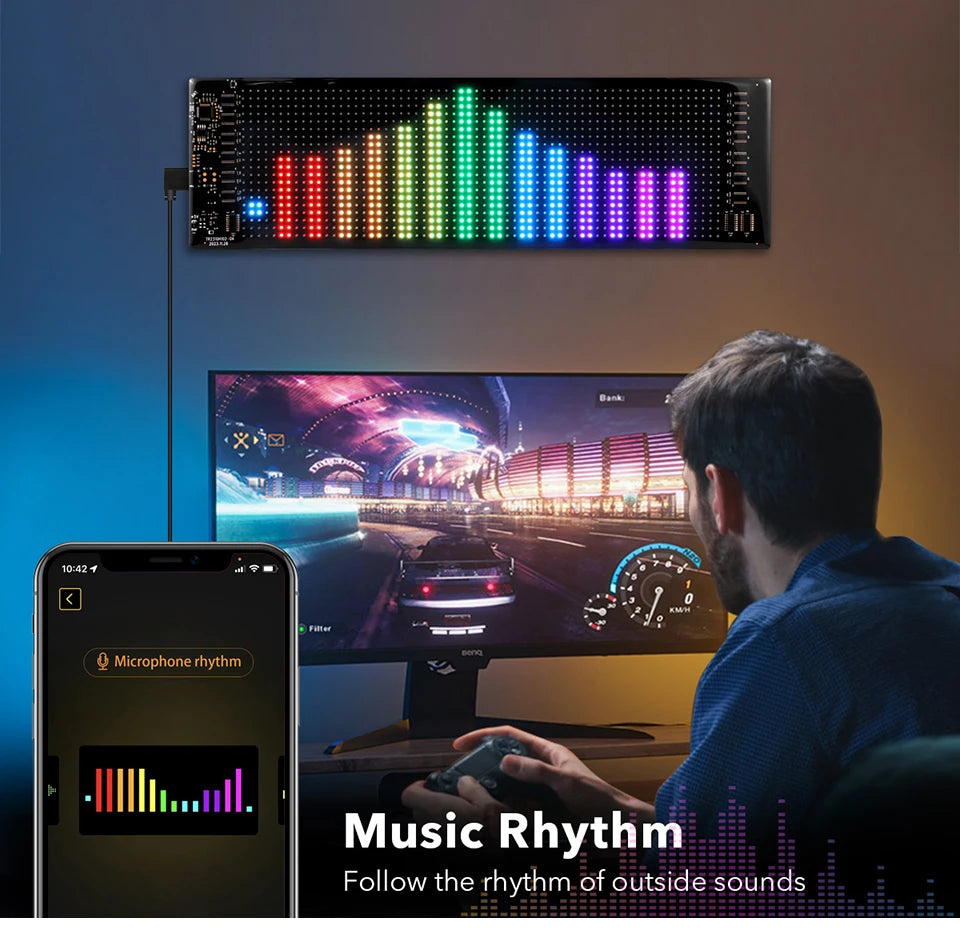Pannello Pixel A Matrice 16x96 LED Per Insegne Pubblicitarie Scorrimento Luci Controllo App Bluetooth USB 5V