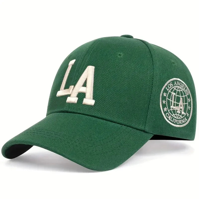 Berretto Baseball Unisex Con Ricamo Lettera LA Cappello Regolabile Per Esterni Protezione Solare Primavera Autunno