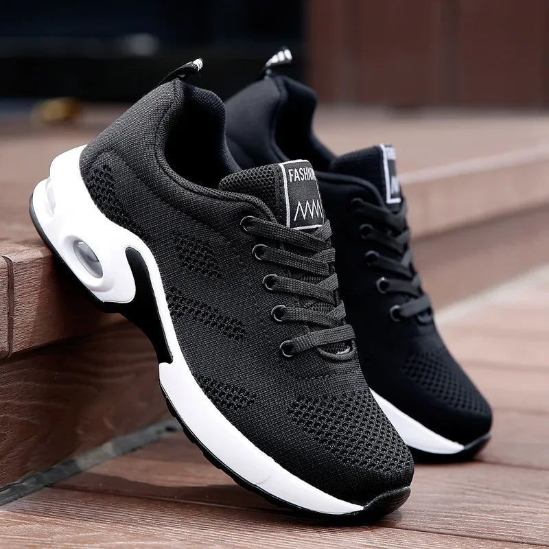Scarpe da Ginnastica con Plateau da Donna Traspiranti in Mesh Per Corsa Tennis Estive Robuste 2024