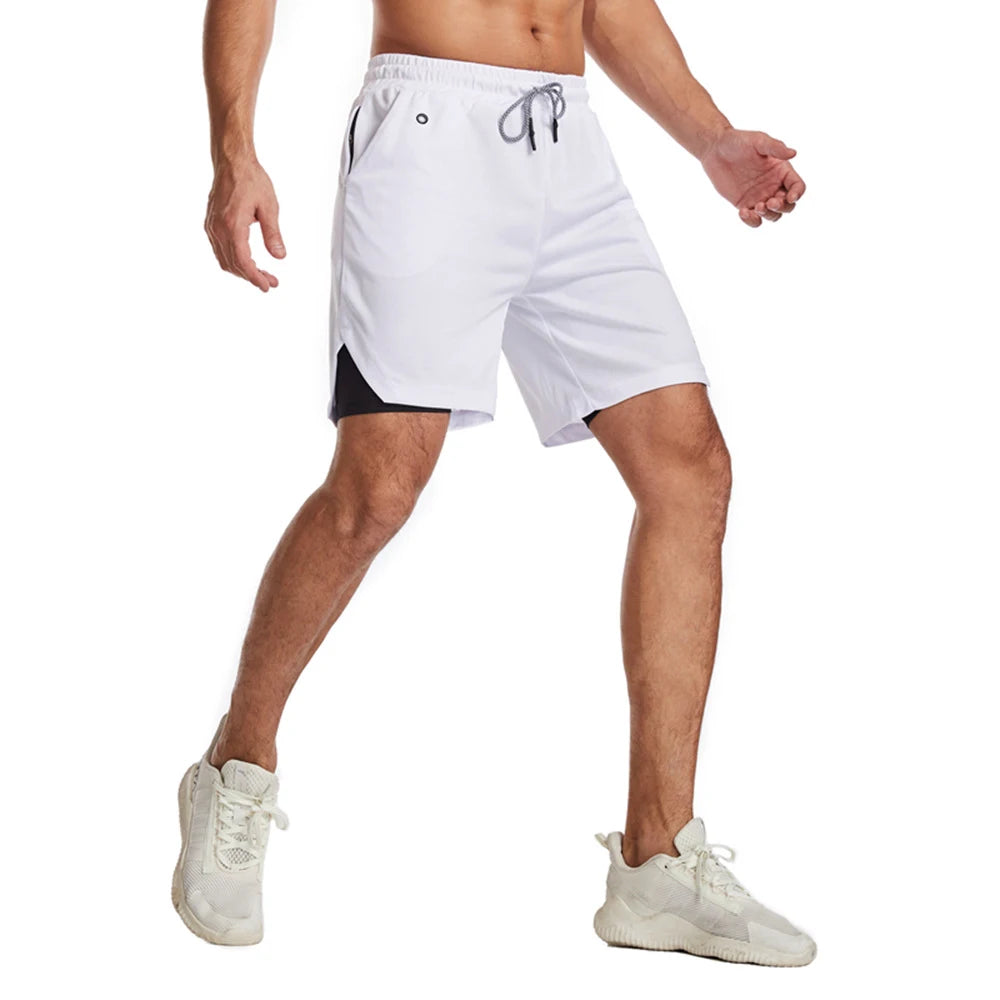 Pantaloncini Da Corsa Da Uomo 2 In 1 Palestra Allenamento Fitness Estivi 2025 Nuovi