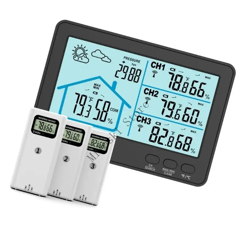 Igrometro Wireless J60C Con Telecomando A Distanza Schermo Da 5 Pollici Ad Alto Contrasto Per Sistemi Di Monitoraggio