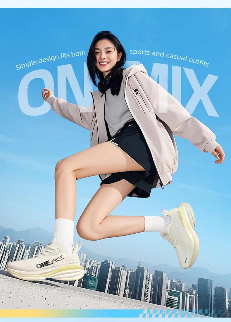 Onemix Sneakers Ad Alto Rimbalzo Uomo Traspiranti Allenamento Resistente All Usura Scarpe Da Corsa