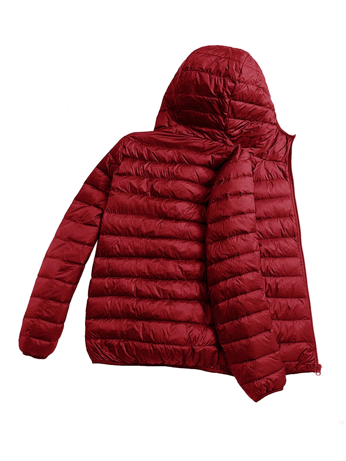 Giacca Invernale Da Uomo In Cotone Leggero Antivento Con Cappuccio Tinta Unita Per Sport All Aperto