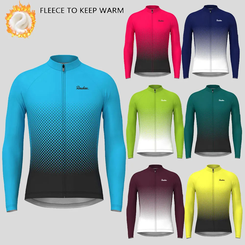 Raudax Abbigliamento Ciclismo Invernale Pile Termico Maglie Da Ciclismo A Maniche Lunghe Calde Giacche Da Bicicletta MTB