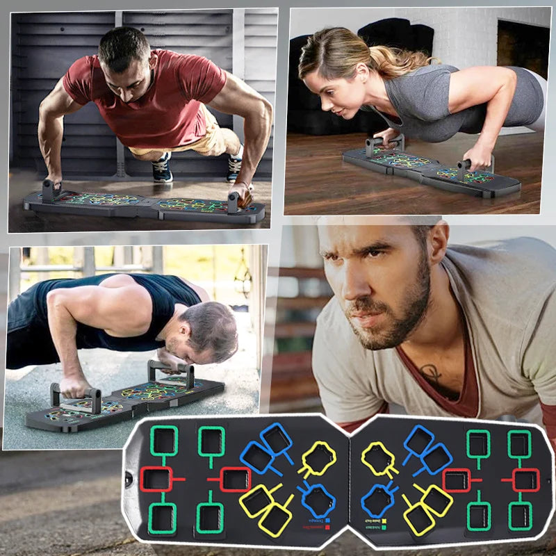 Set Di Tavole Push Up Multifunzionali Portatili Con Manici Per Allenamento Petto Addome Braccia Schiena Fitness