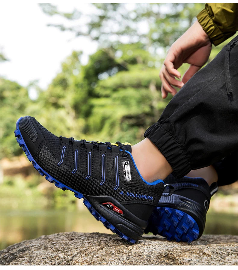 Scarpe Da Trekking Impermeabili Uomo Traspiranti Da Esterni Viaggio Allenamento Tattiche Ciclismo Senza Serratura