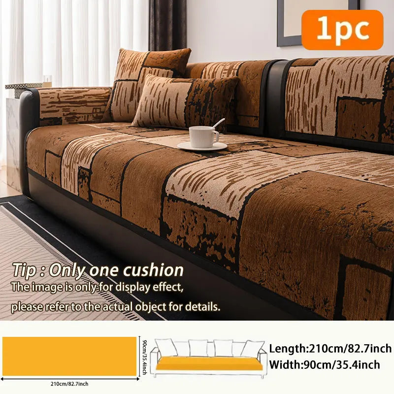 1 cuscino per divano in stile retrò con un lusso leggero e un tocco di fascia alta, adatto a tutte le stagioni, fodera per divano antiscivolo