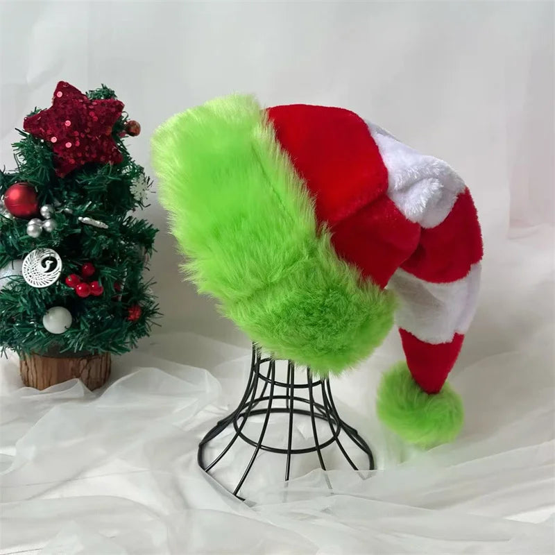 Cappello Di Babbo Natale Lungo In Peluche Unisex Rosso Per Natale Capodanno Decorazioni Festeggiamenti Regali