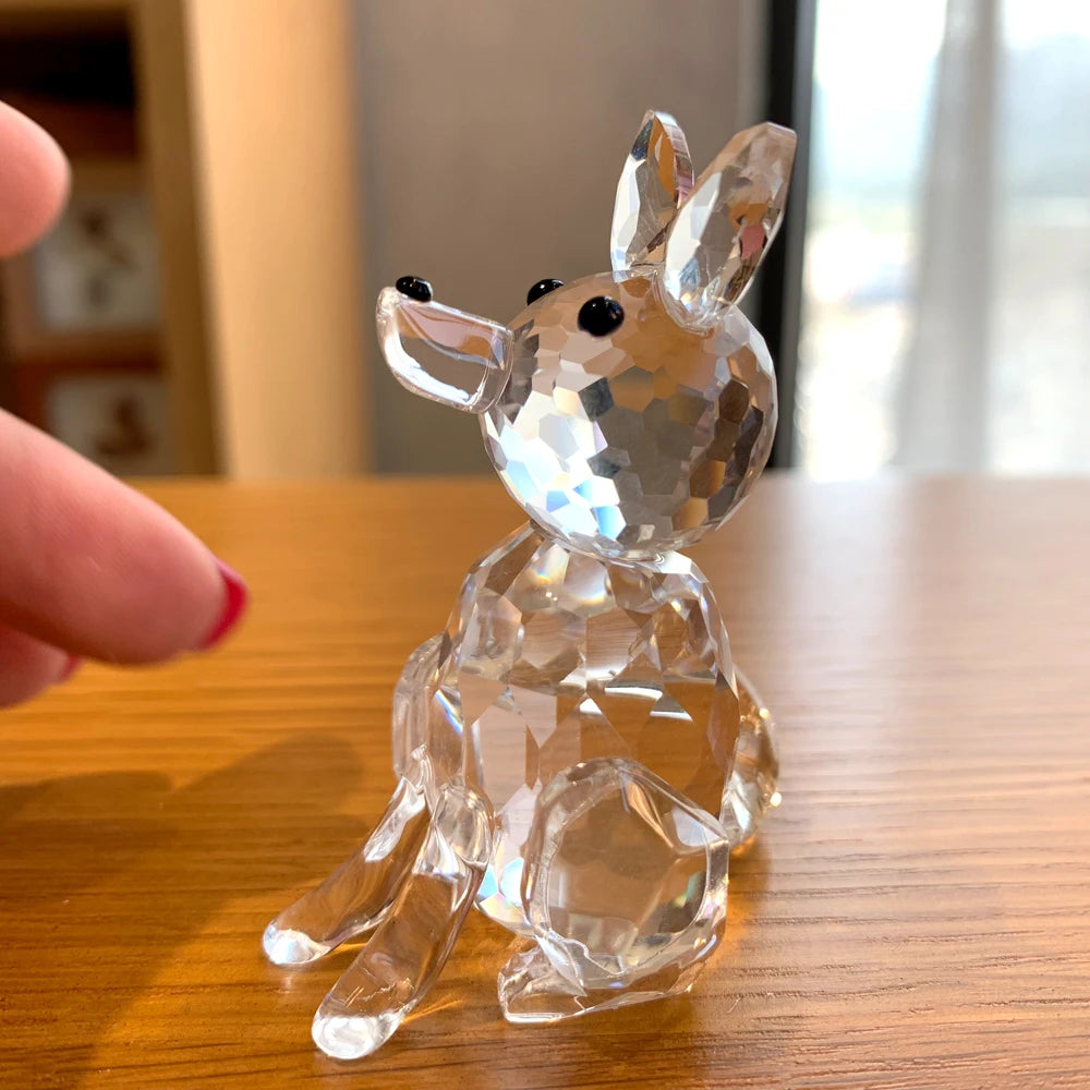 30 Cristallo Trasparente Figurine Animali Carini Scultura in Vetro Decorazioni Ornamento Tavolo Regalo Natale Bambini