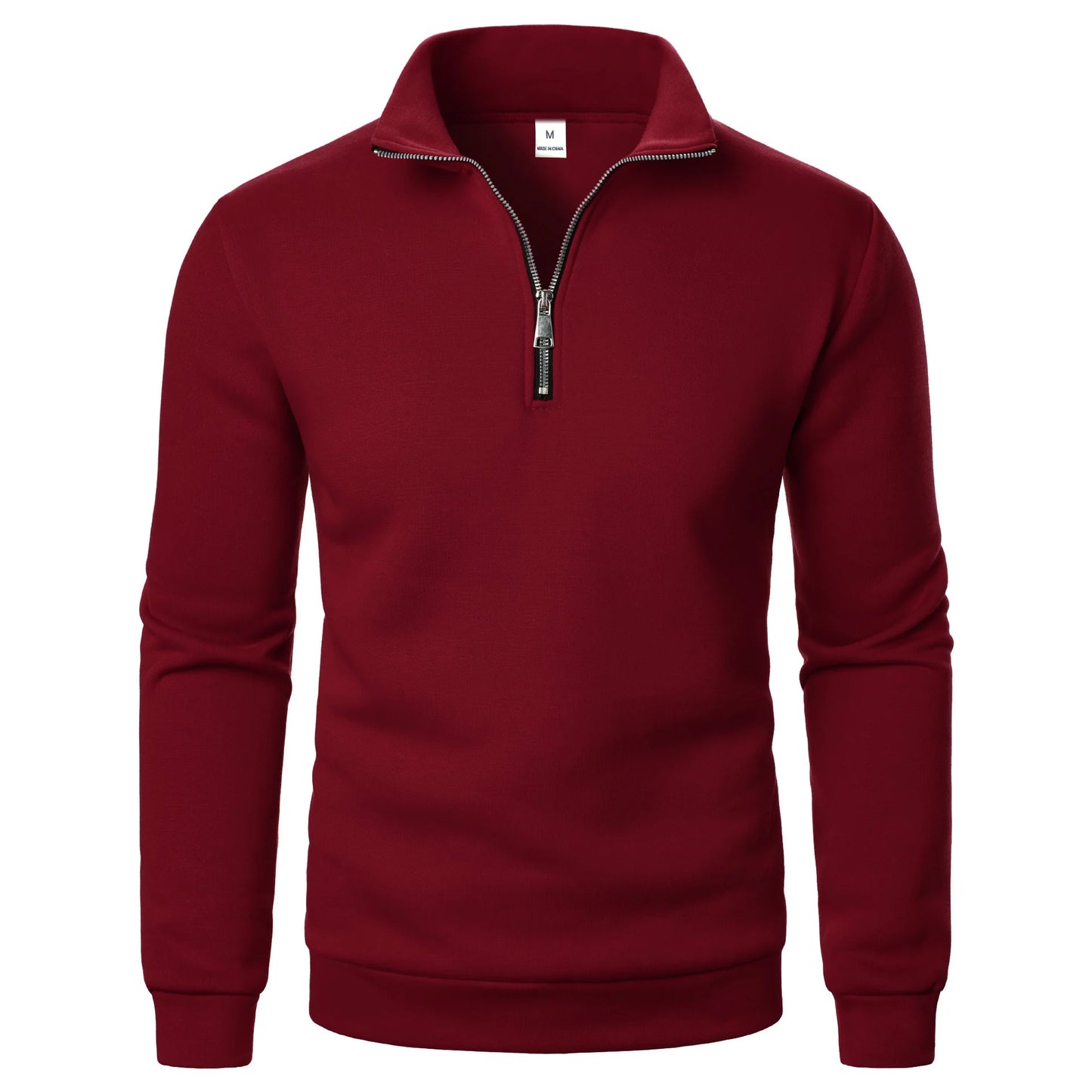 Felpa Con Cappuccio Oversize Da Uomo In Pile Con Mezza Cerniera E Colletto Rialzato Per Primavera E Autunno