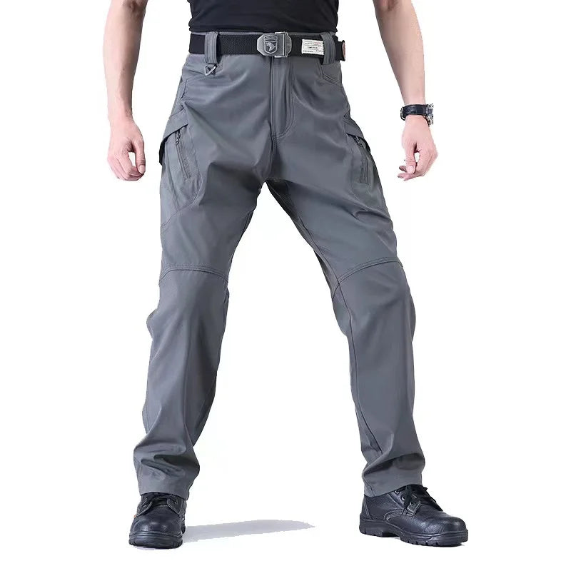 Pantaloni Uomo Softshell Cargo Elastico Per Escursionismo Trekking Arrampicata Campeggio Aperto Rapida Asciugatura 5XL