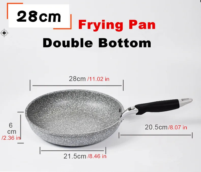 Padella 28/26/24/20cm padella Wok padella antiaderente padella calderone fornello a induzione padelle padella per Pancake padella per uova fornello a Gas casa