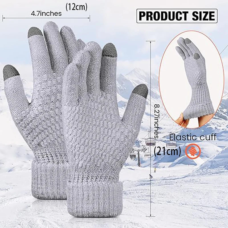 Guanti Invernali Foderati Unisex Compatibili Touch Screen Elastico Ispessito Caldi E Resistenti Al Freddo