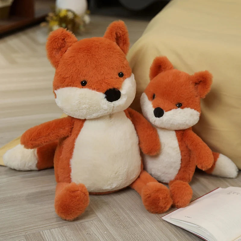 Peluche Volpe Morbido Imbottito Carino Cartone Animato Regalo Per Ragazze Kawaii Divano Decor Cuscino