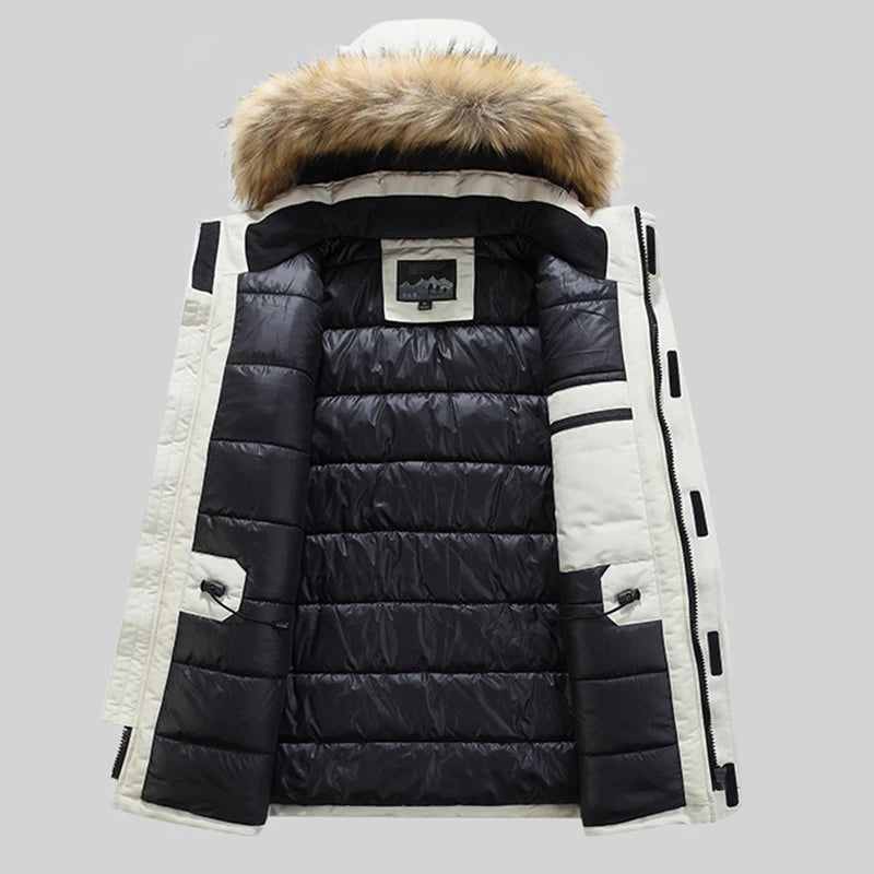 Parka Da Uomo Invernale Caldo Antivento Con Cappuccio Rimovibile Giacca All Aperto Comfort Casual