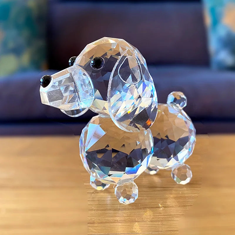 30 Cristallo Trasparente Figurine Animali Carini Scultura in Vetro Decorazioni Ornamento Tavolo Regalo Natale Bambini
