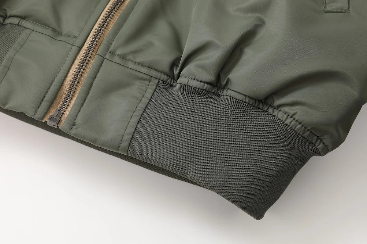 Cappotto Invernale MA1 Verde Salvia Pilota Nylon Imbottito Bomber Vintage Uomo Giacca Da Volo Giappone