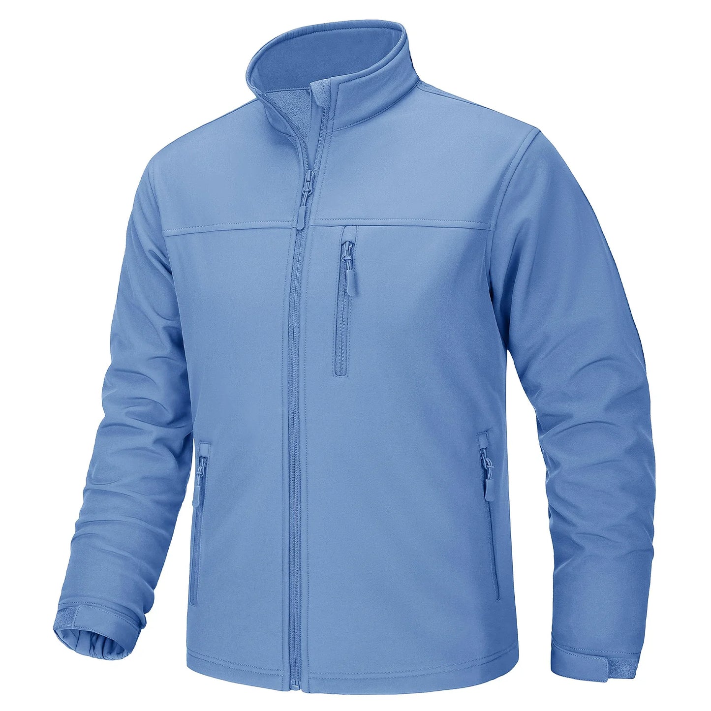 TACVASEN fodera in pile impermeabile giacca a vento giacche da lavoro invernali da uomo tasca con cerniera cappotti Casual capispalla con Zip intera top