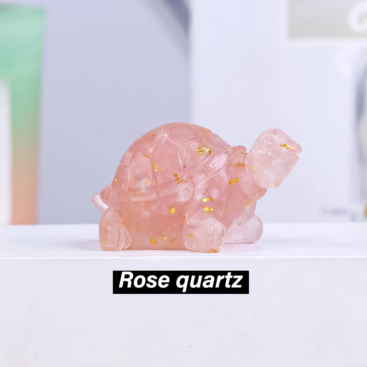Statua Tartaruga In Cristallo Naturale Amuleto Feng Shui Reiki Decorazione Per Home Office