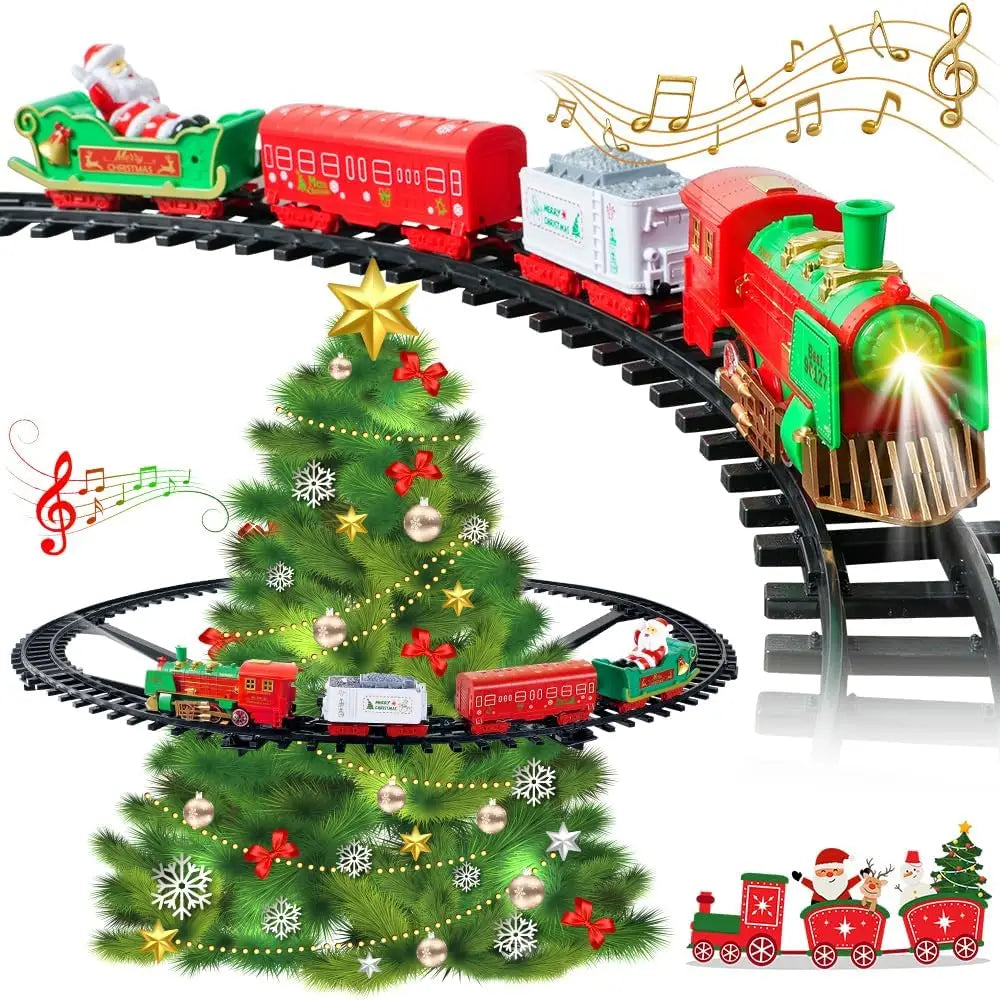 VATOS Set Di Treni Natalizi Sospesi Luminosi E Sonori Per Albero Di Natale Regalo Per Bambini Decorazione