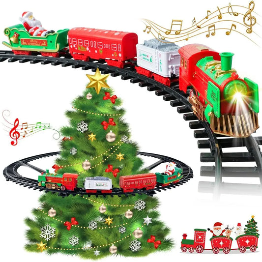 VATOS Set Di Treni Natalizi Sospesi Luminosi E Sonori Per Albero Di Natale Regalo Per Bambini Decorazione