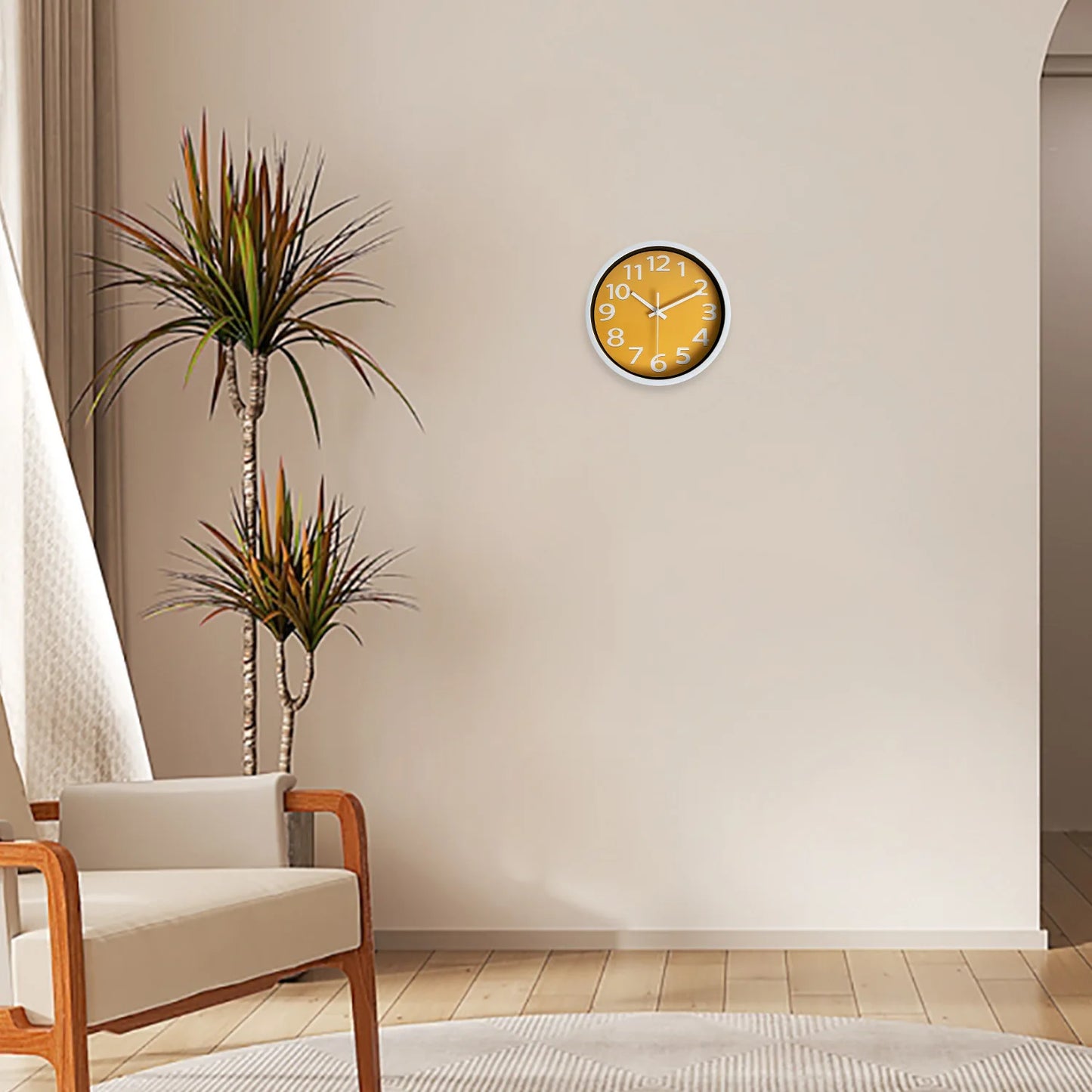Orologio Da Parete In Vetro Plastica Con Motivo Moderno Da 8 Pollici Per Soggiorno Letto Cucina Decorazione Interni Quarzo Silenzioso Regalo