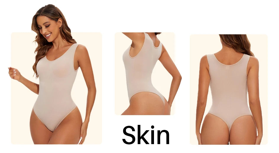 Body modellante senza cuciture per donna Body Shaper Perizoma modellante per il corpo Scolpire il seno Dimagrante Spalline larghe Shaper Nuovo