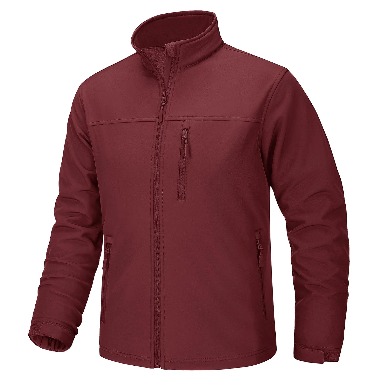 TACVASEN fodera in pile impermeabile giacca a vento giacche da lavoro invernali da uomo tasca con cerniera cappotti Casual capispalla con Zip intera top