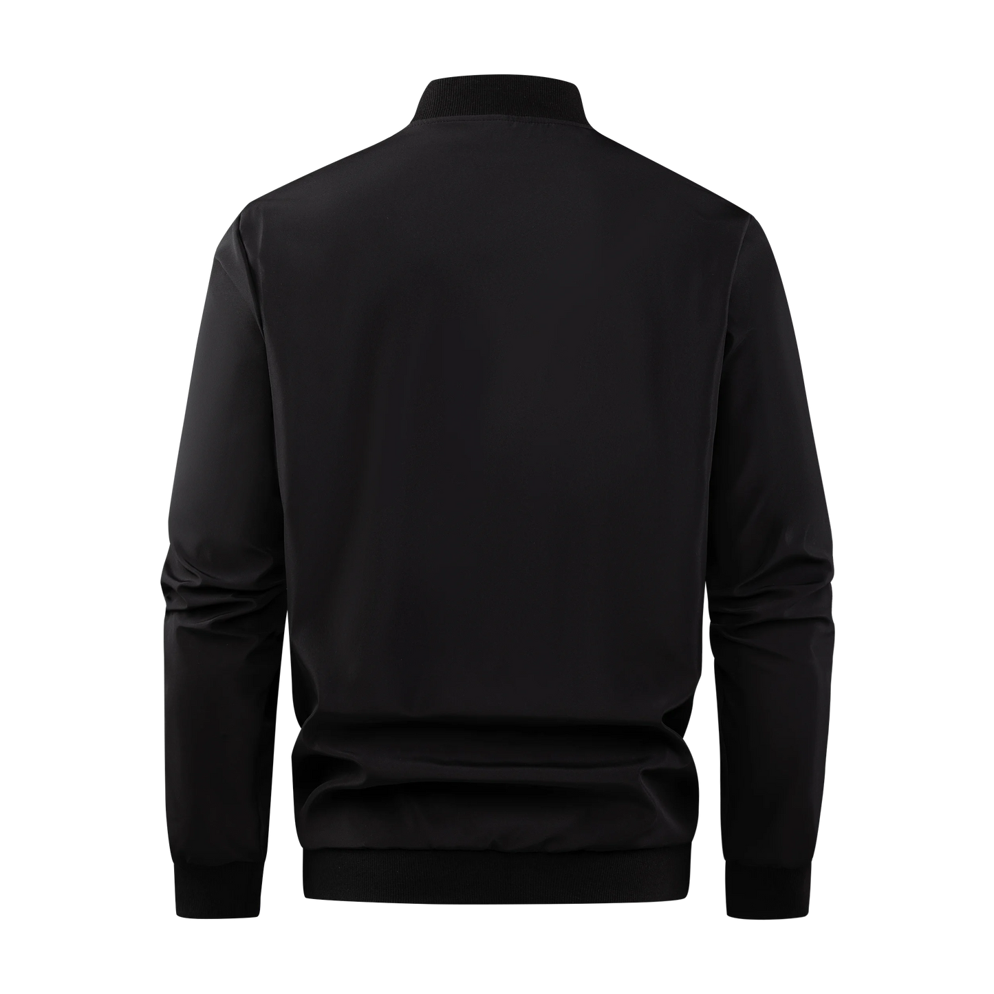 Giacca Uomo Sottile In Tinta Unita 2024 Primavera Autunno Con Colletto Baseball Corto Poliestere Business Casual