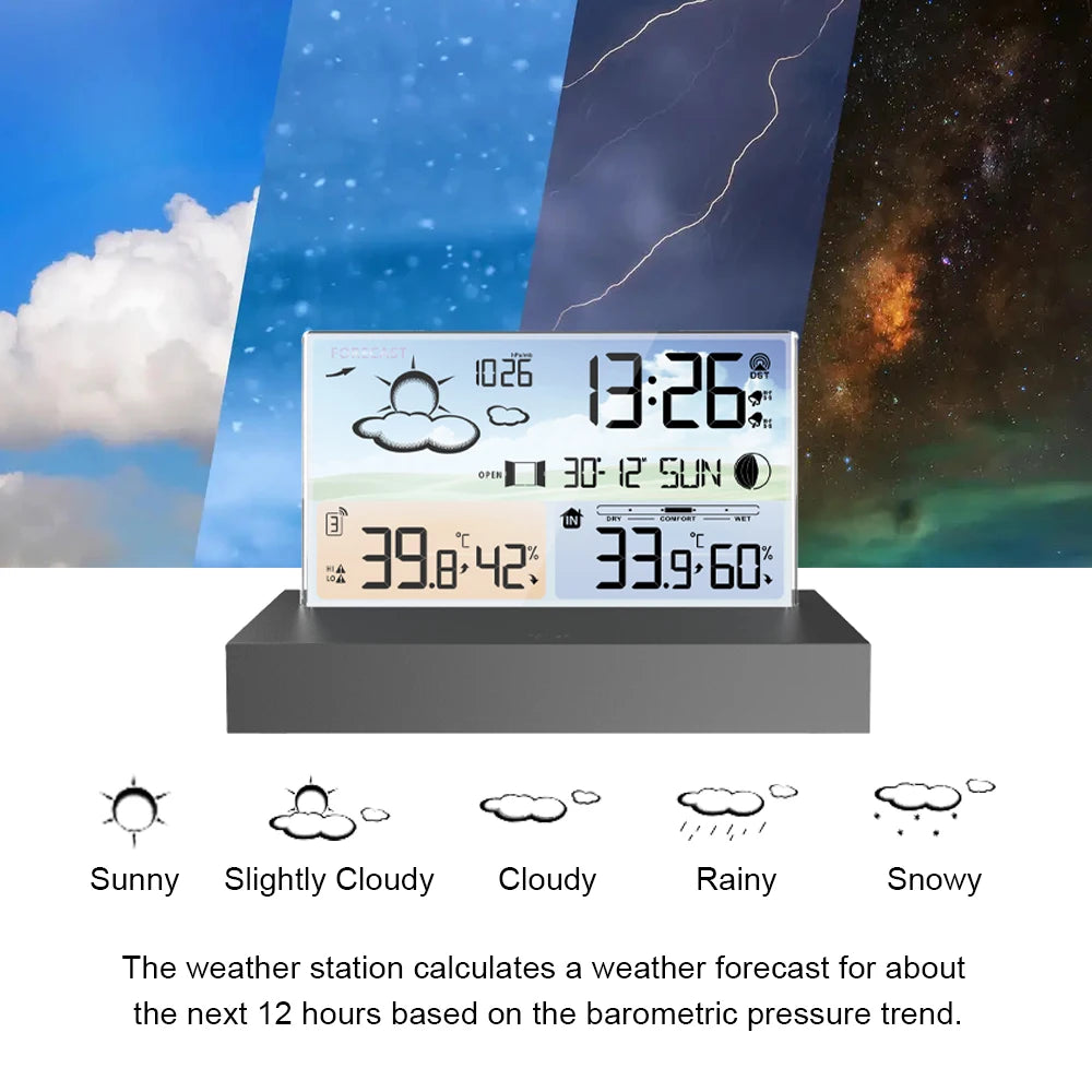 Stazione Meteorologica Digitale Misuratore Umidità Temperatura Sveglia Avviso Gelo Igrotermografo Interni Esterni