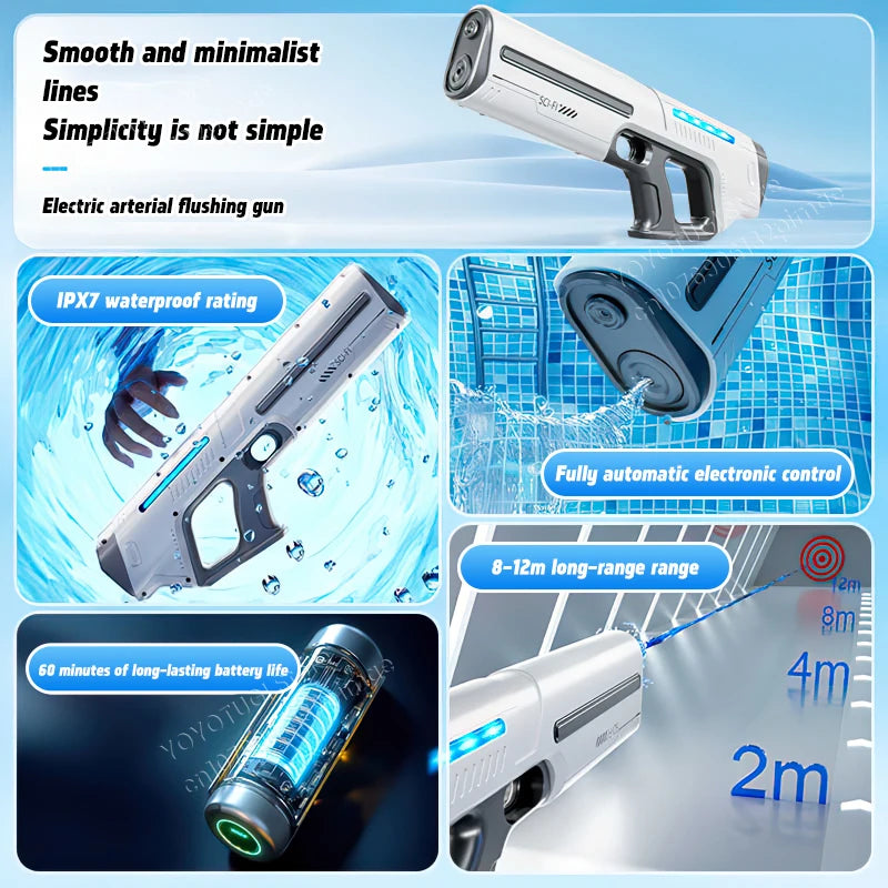 Pistola Giocattolo Ad Acqua Automatica Per Bambini Alta Capacità Serbatoio Regalo Estivo All Aperto