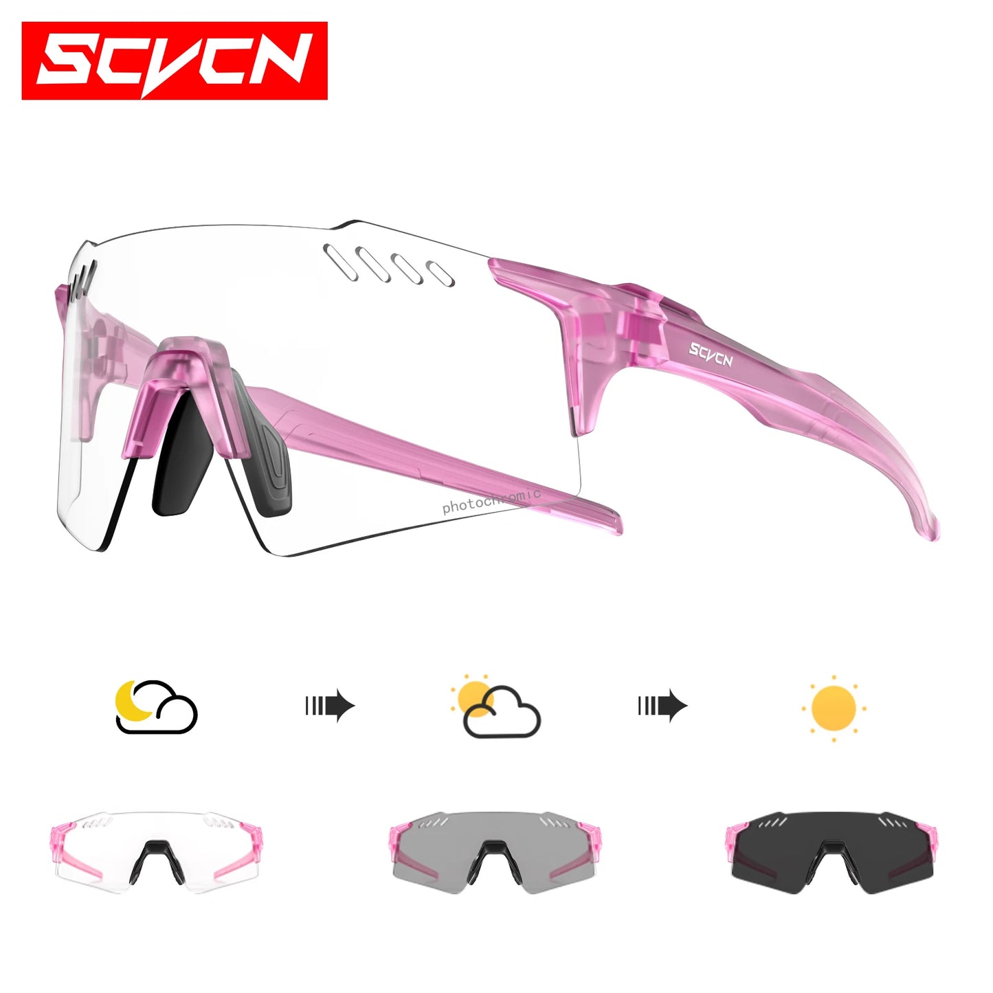 Occhiali Fotocromatici UV400 Per Ciclismo MTB Equitazione All Apertto Multisport Guida Golf Campeggio