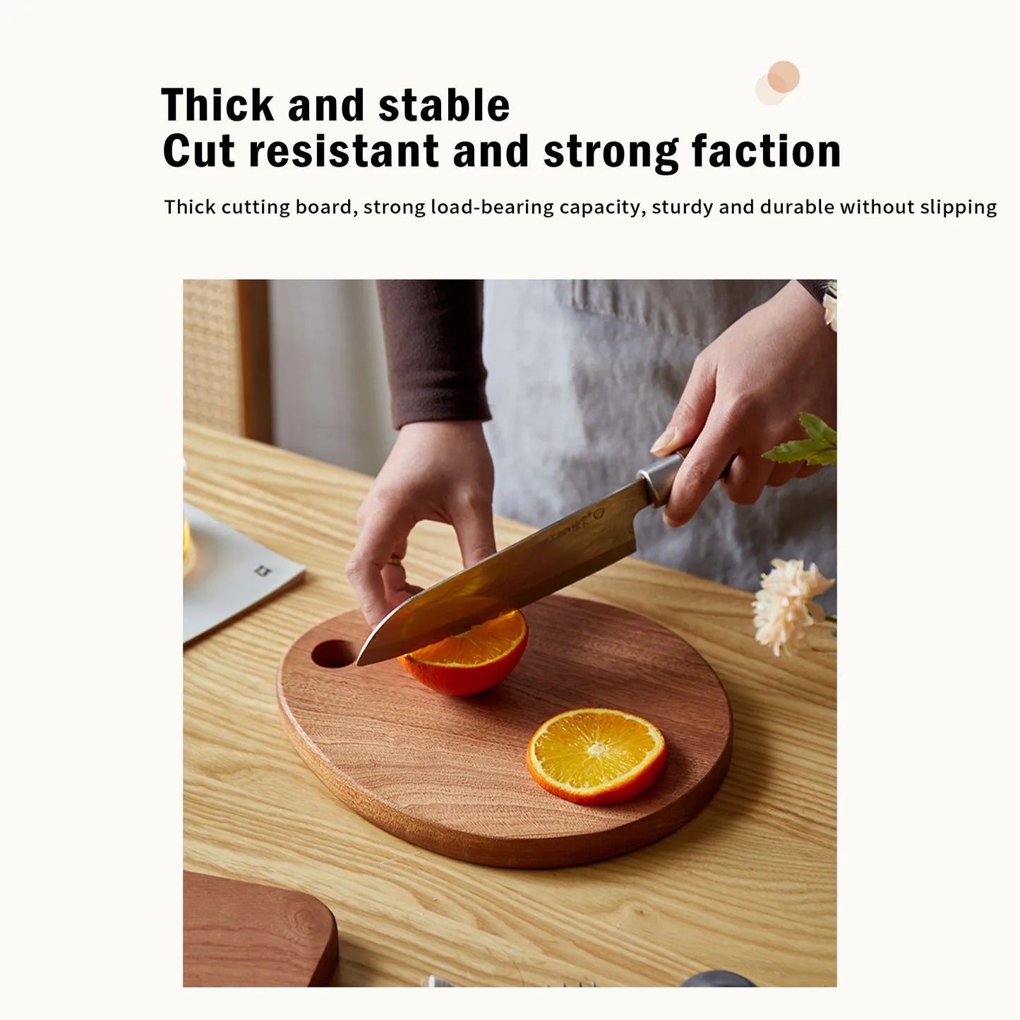 Tagliere In Legno Intagliato Rotondo Per Frutta E Bistecche Piatto Da Pranzo Per Bambini