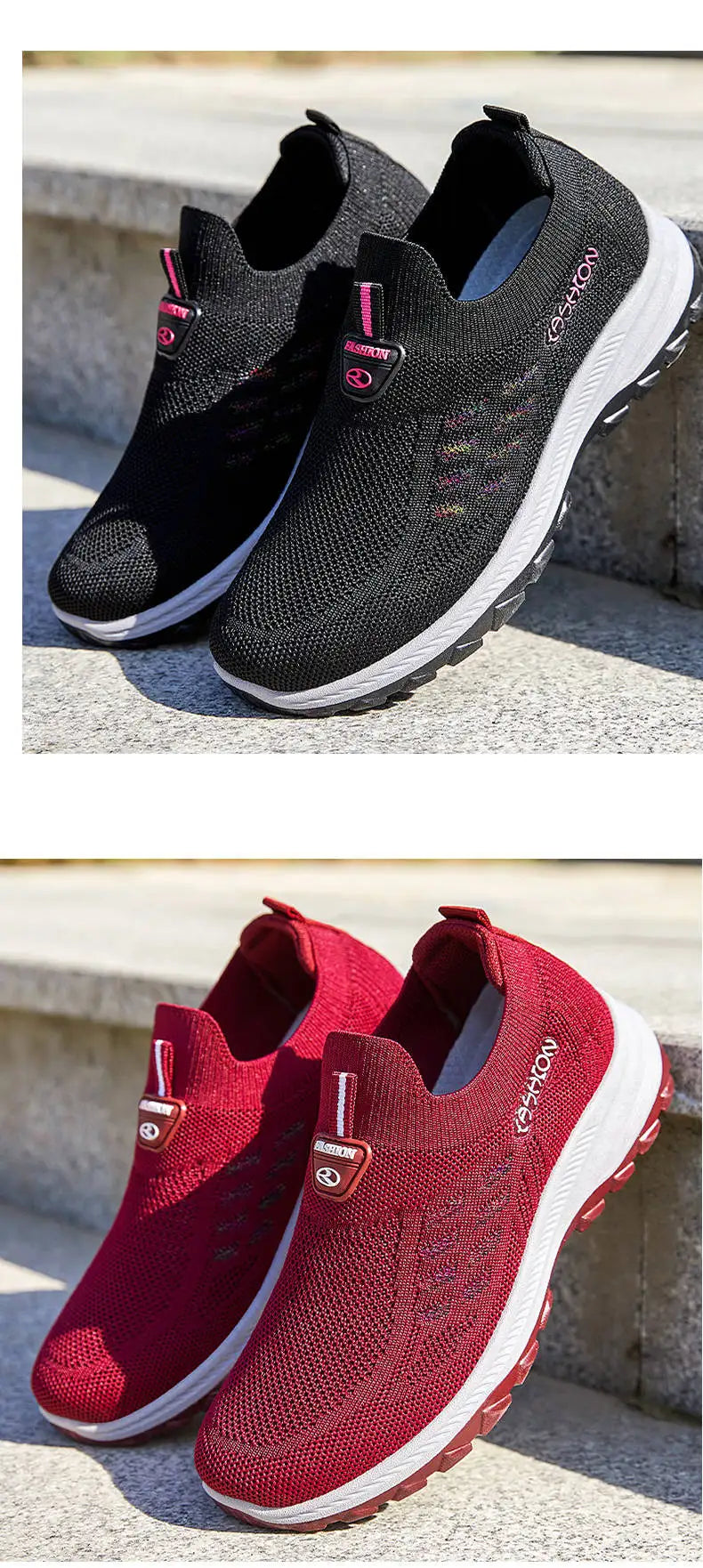 TaoBo scarpe da passeggio 2023 estate nuove scarpe da donna traspiranti senza pizzo suola morbida calzini Sneakers Comfort scarpe sportive da donna Tennis
