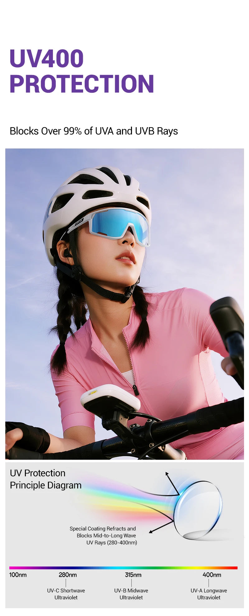 Kapvoe Occhiali Da Sole Fotocromatici Per Ciclismo UV400 Uomo Donna Esterni MTB Strada Escursionismo Occhiali Da Bici