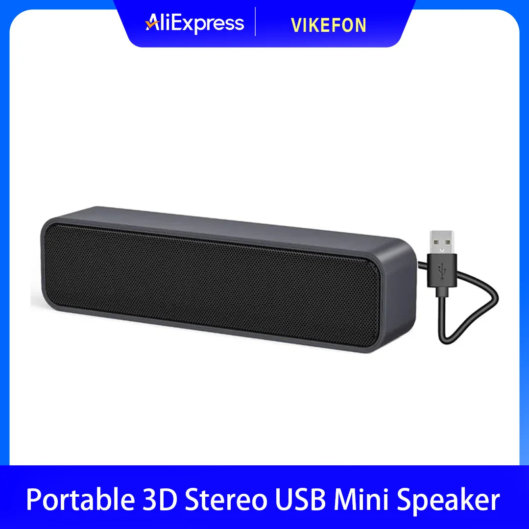 Mini Altoparlanti Plug And Play Alimentati Via USB Soundbar Da Scrivania Cablati Per TV Desktop Laptop Computer