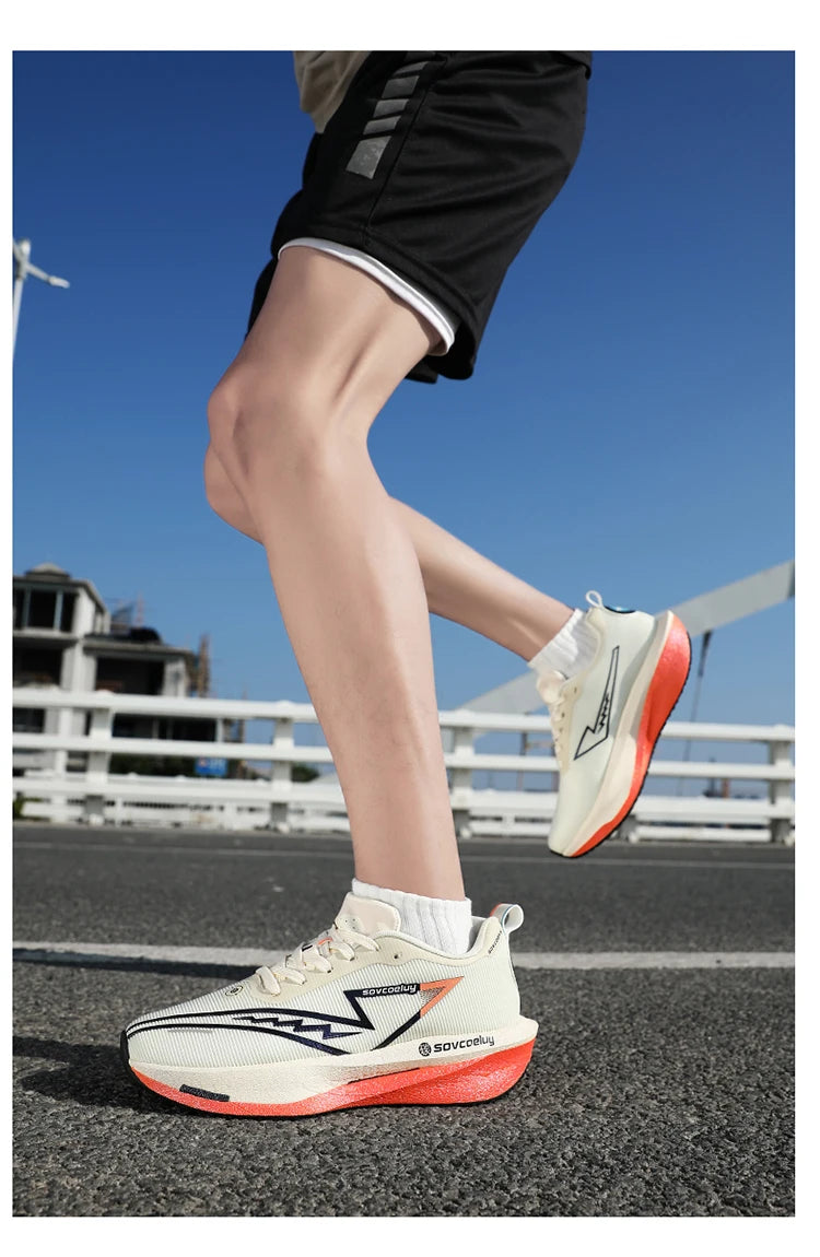 Scarpe Da Corsa Carbon Board Specialità Maratona Uomo Donna Traspiranti Leggere Antiscivolo Sneakers