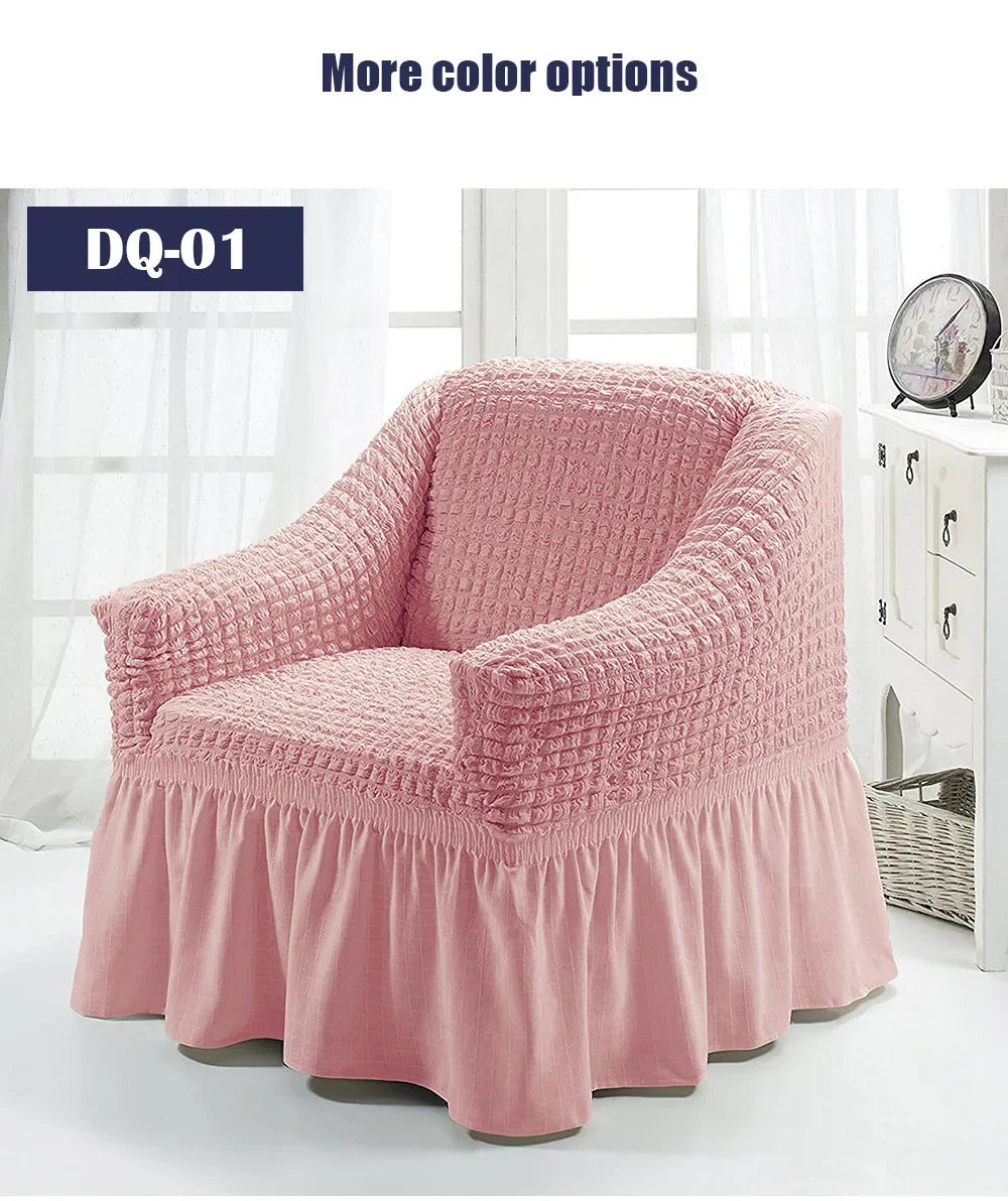 Fodere Per Divani Elastiche Universali Da 90-360 Cm Antiscivolo Copridivano Completo Per 1 2 3 4 Posti In Tessuto Estivo