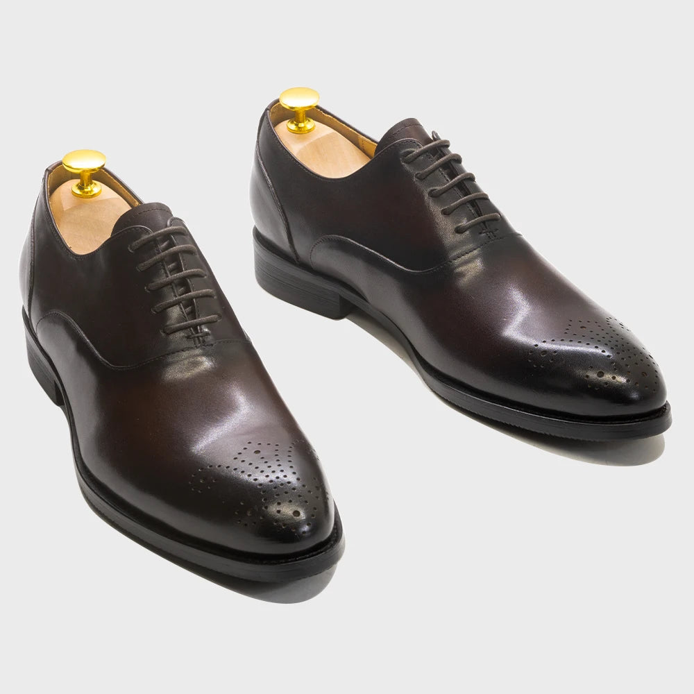 Scarpe Oxford Da Uomo In Vera Pelle Stile Classico Italiano Con Lacci Per Matrimonio Ufficio Aziendale Nere E Marroni