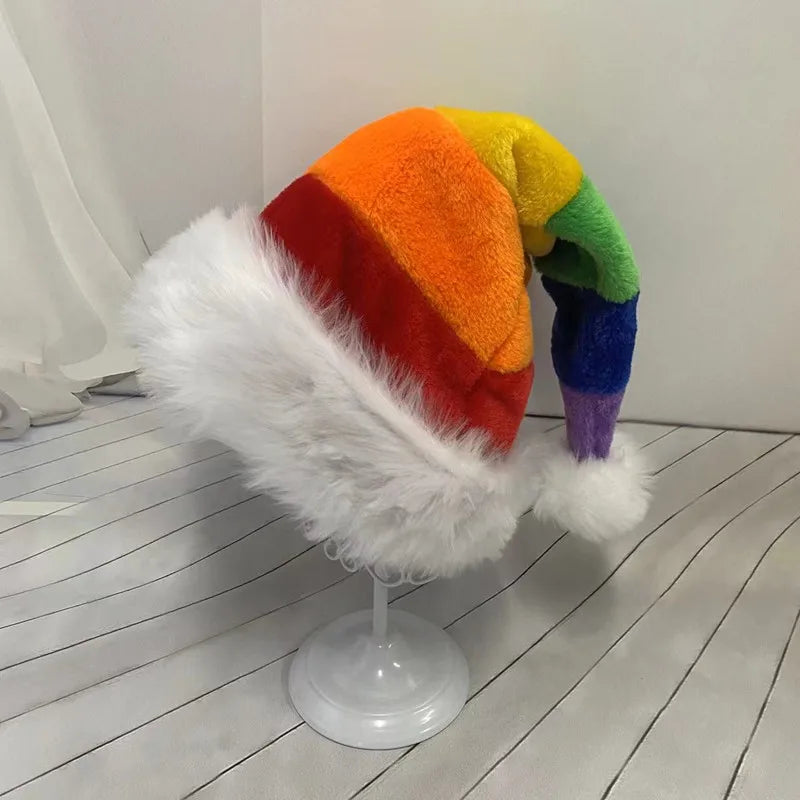 Cappello Di Babbo Natale Lungo In Peluche Unisex Rosso Per Natale Capodanno Decorazioni Festeggiamenti Regali