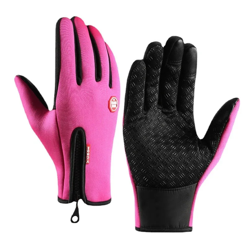 Guanti Da Ciclismo Invernali Con Supporto Al Polso E Touch Screen Antivento Antiscivolo Con Dita Intere