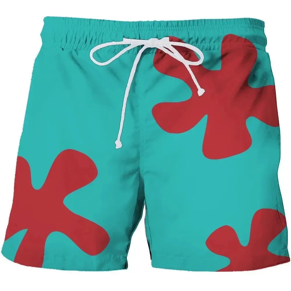 Pantaloncini Da Spiaggia 3D Patrick Star Anime Asciugatura Rapida Per Uomo E Donna Abbigliamento Estivo Hip Hop