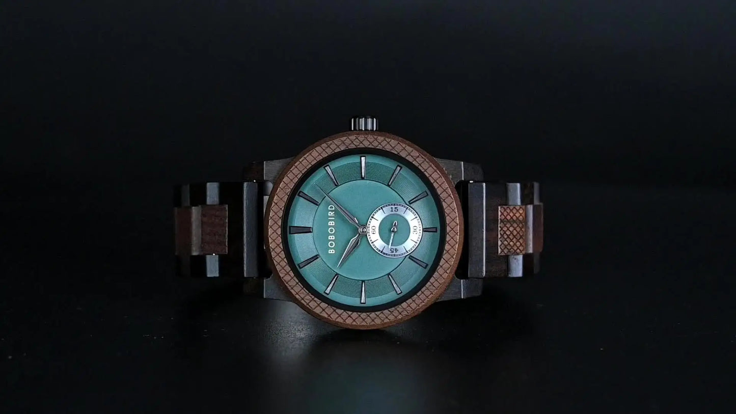 BOBOBIRD Orologio In Legno Da Uomo Personalizzato Nome Testo Sulla Custodia Posteriore Orologio Quarzo Scatola Regalo
