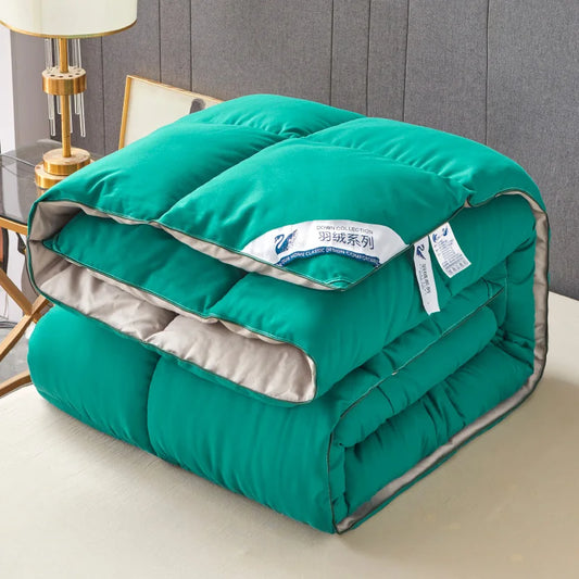 Piumini Trapunte per Quattro Stagioni Verde Scuro e Grigio Trapunte Leggero Imbottiture Come Imbottitura Addensare Coperta 150*200*1 pz Trasporto di Goccia