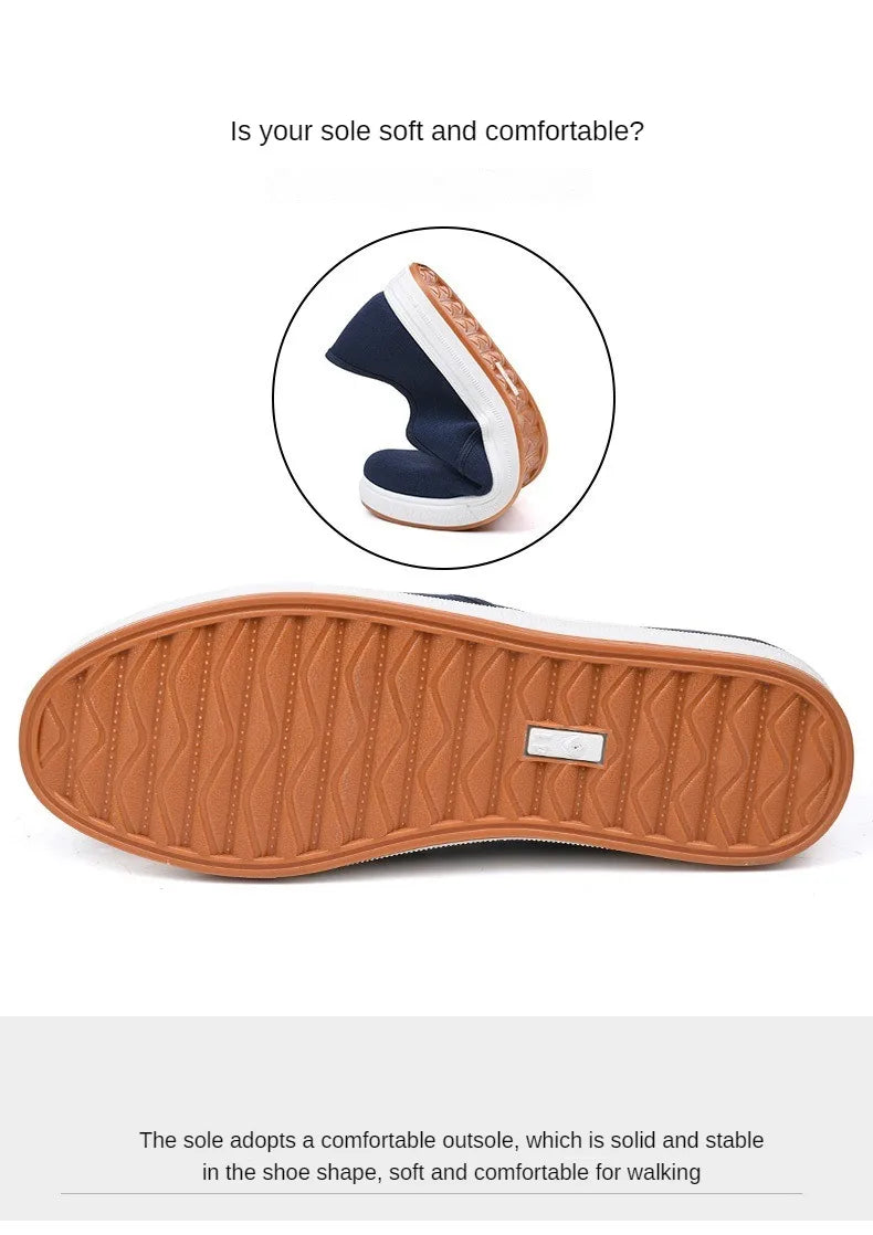 Scarpe Da Ginnastica In Tela Da Uomo Basse Leggere Vulcanizzate Slip On Casual Spedizione Gratuita A Prezzi Accessibili