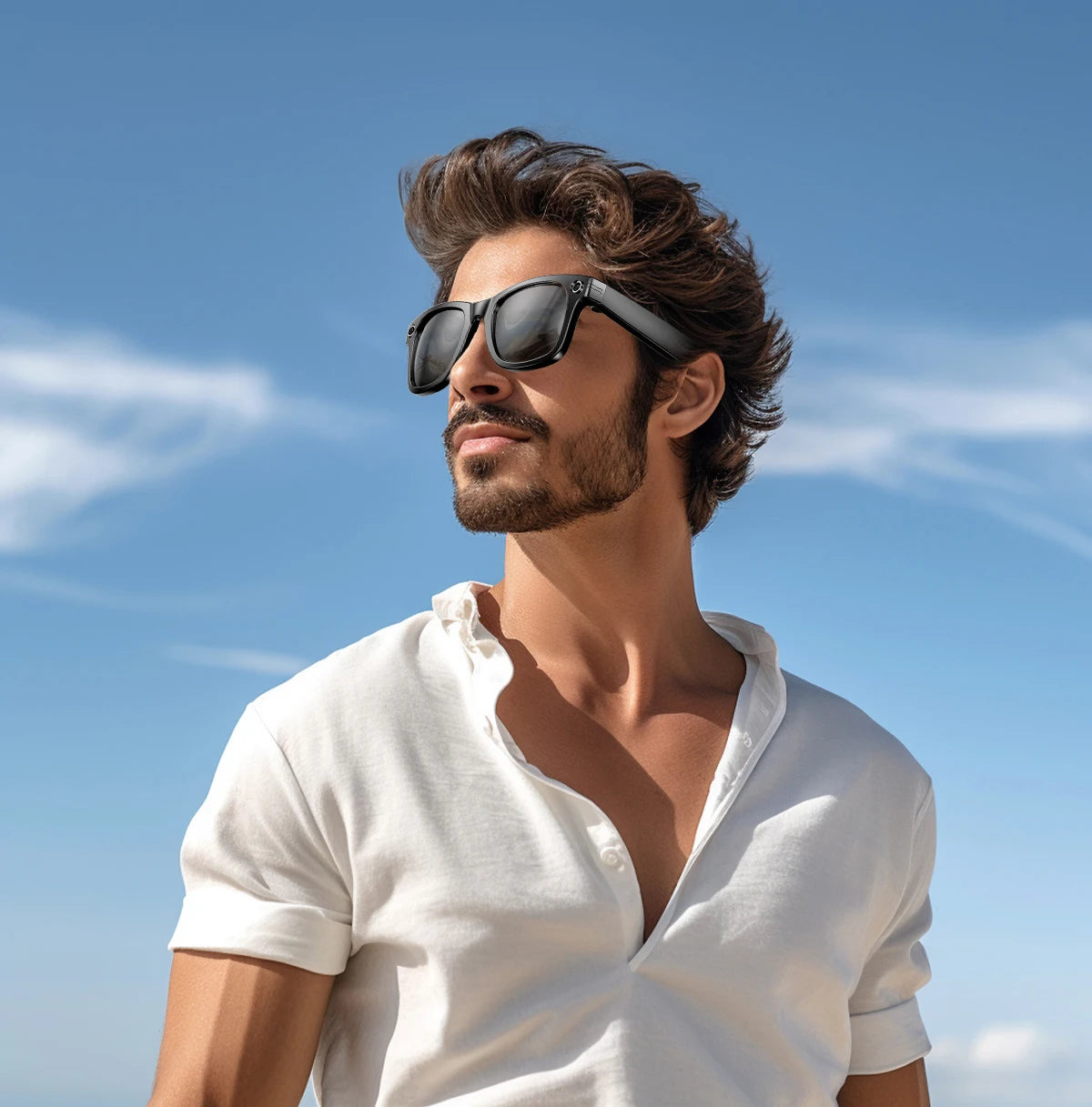 Anteprima Mondiale 2026 Occhiali Intelligenti AI Con Fotocamera 720P Bluetooth Chiamate Traduzione AI Assistente Vocale