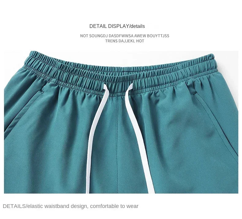 Pantaloni Sportivi Leggeri Da Uomo Con Tasche Pantaloncini Corti Estivi Da Fitness In Tinta Unita Per Jogging E Spiaggia