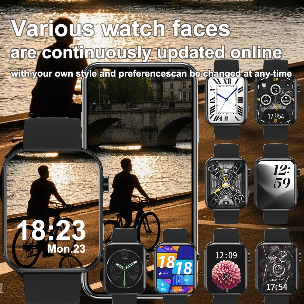 Senbono Smartwatch Con Fotocamera Chiamata Bluetooth Videocitofono Fai Da Te Monitor Battito Cardiaco Sportivo
