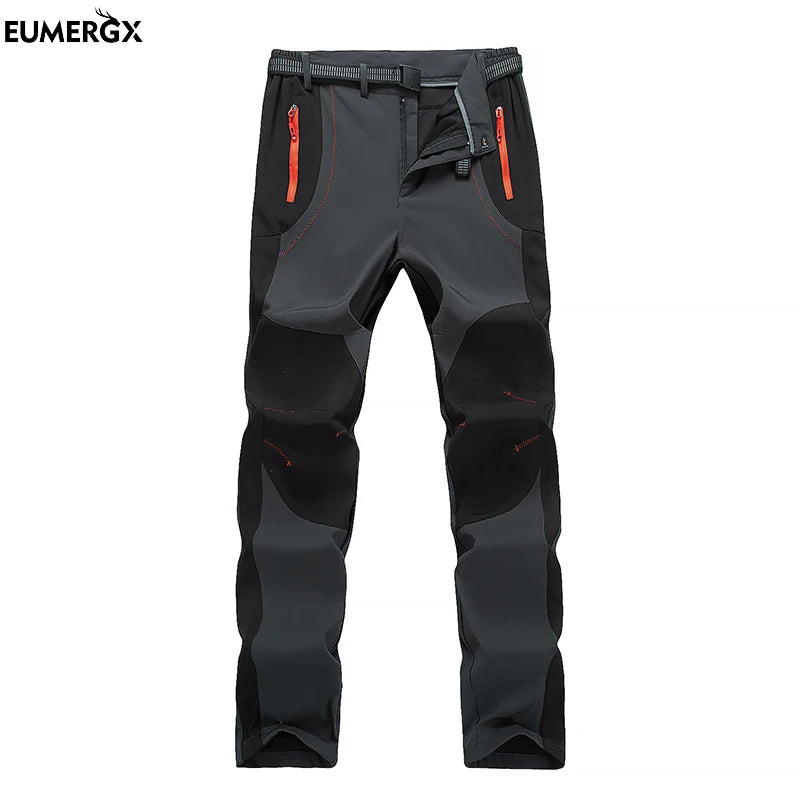 Pantaloni Invernali Da Uomo In Pile Per Trekking Impermeabili Caldi Da Campeggio All Aperto Soft Shell Antipioggia Antivento